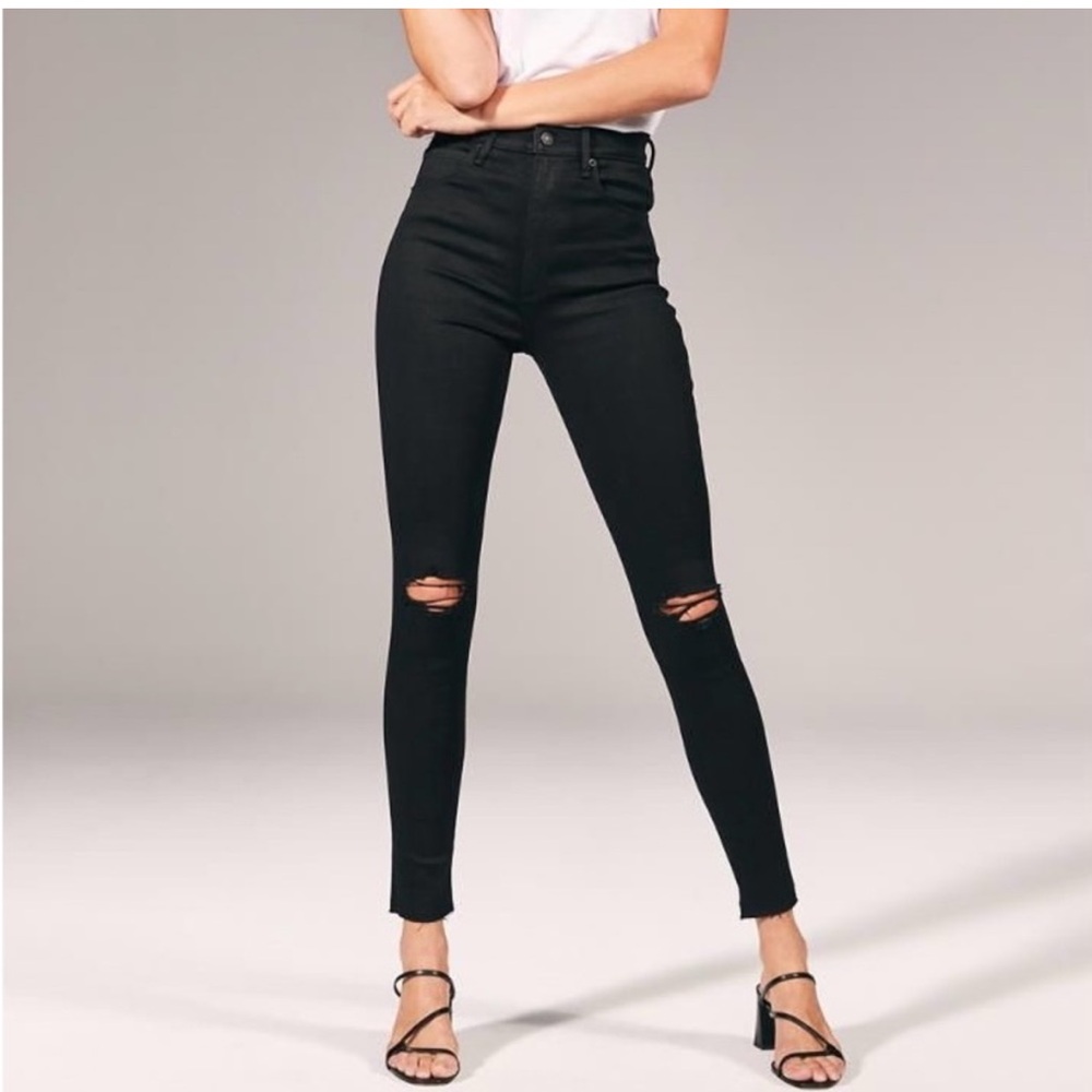 Abercrombie & fitch ultra high rise super skinny jeans